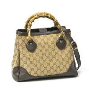 Gucci Bamboo Diana Bag GG Canvas Brown